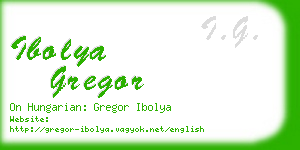 ibolya gregor business card